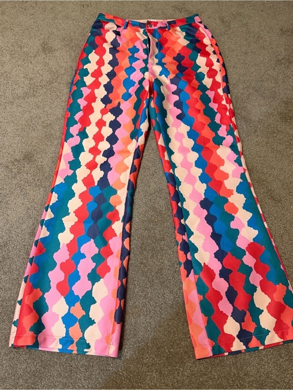 Multicolor Geometric Pants